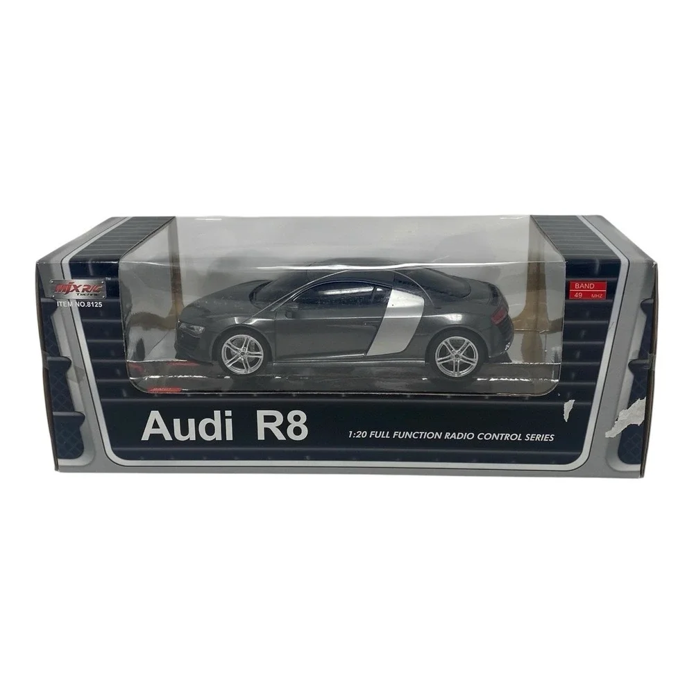 MJX R/C Technic Audi R8 1:20 Scale Silver‎ & Black Radio Control Car 49 MHZ